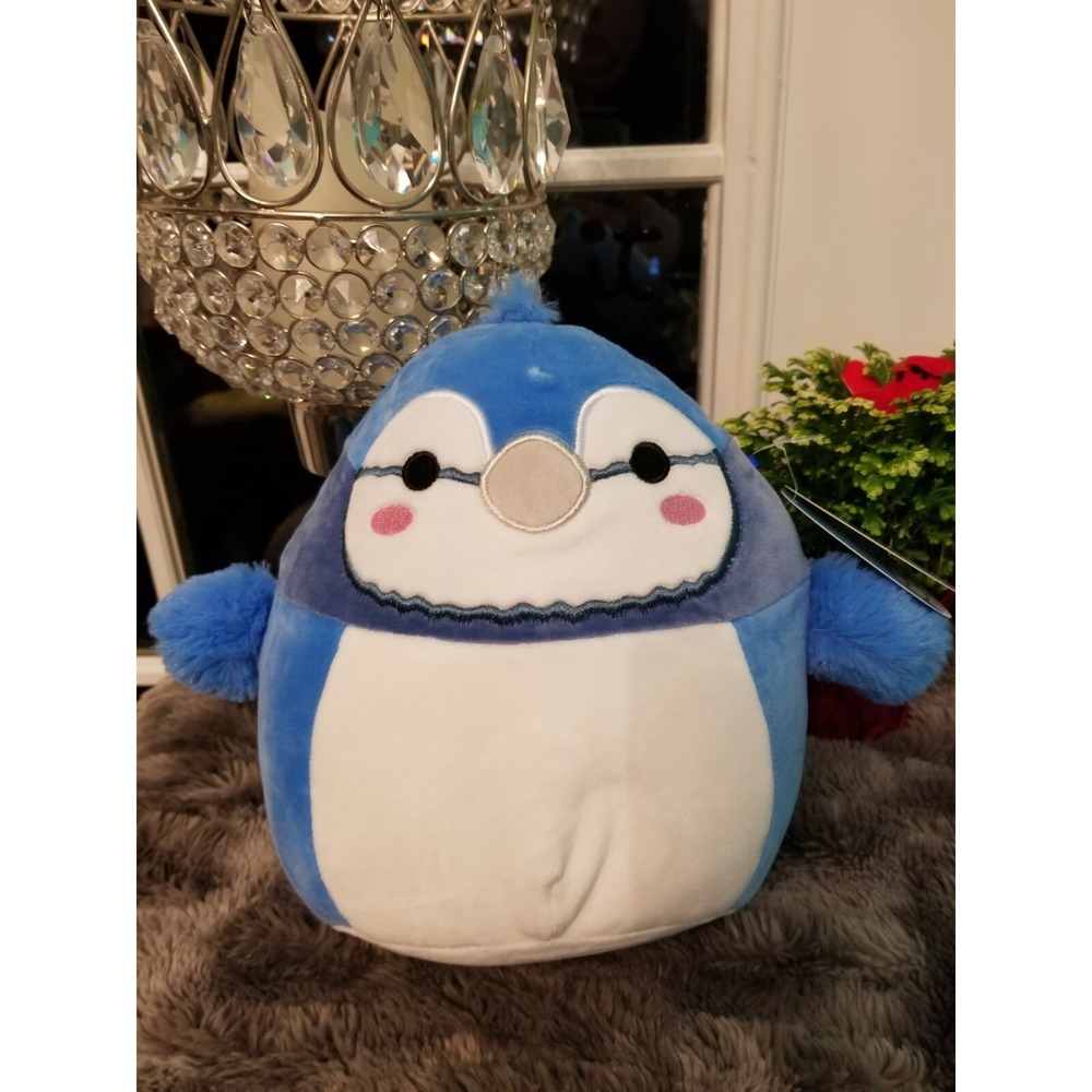 NWT Squishmallow 8" Babs the Blue Jay HTF Blue Bird Kellytoy 2021
